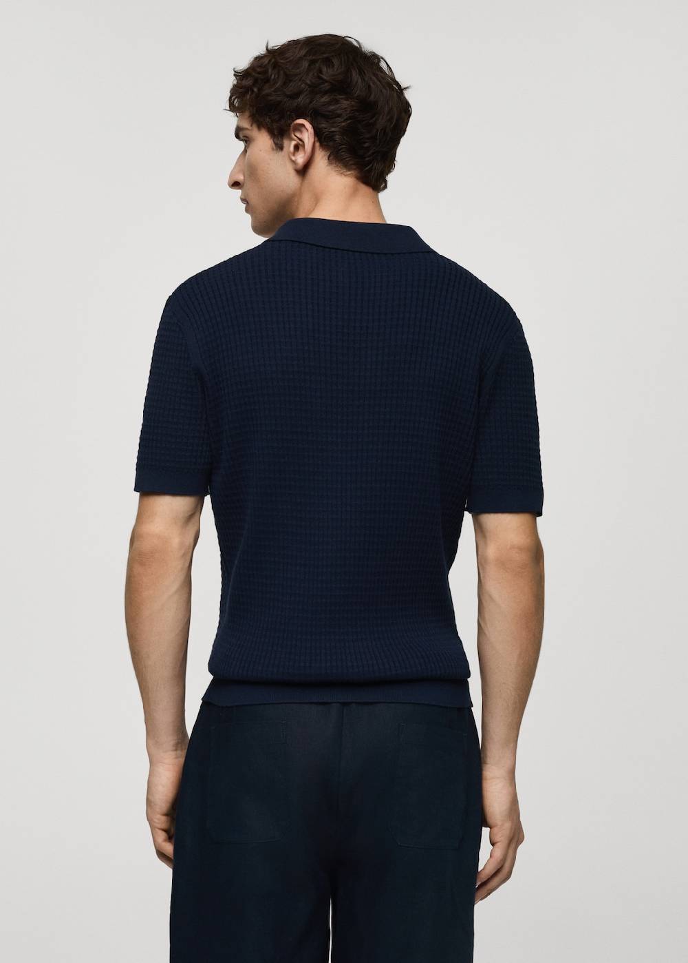 Mango Rippstrick-Poloshirt Begrenzte Freigabe