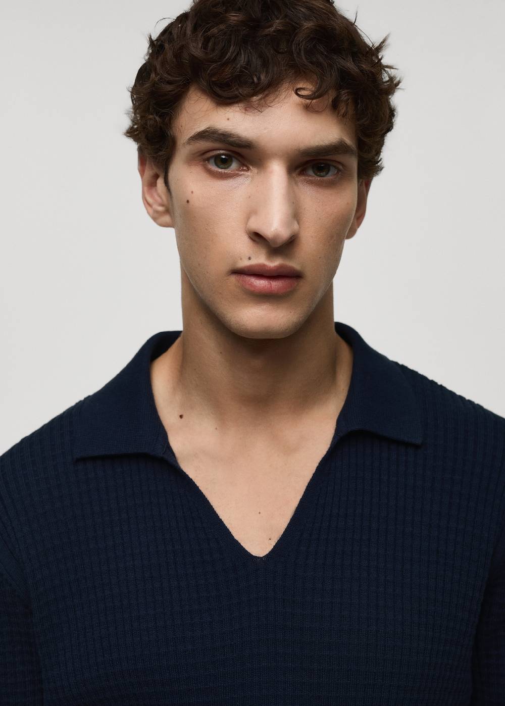 Mango Rippstrick-Poloshirt Begrenzte Freigabe