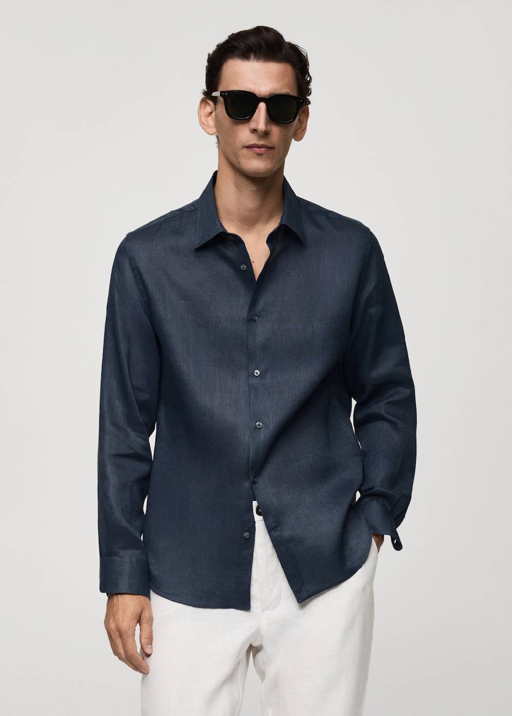Mango Regular Fit-Hemd aus 100 % Leinen Letzte 3 Tage