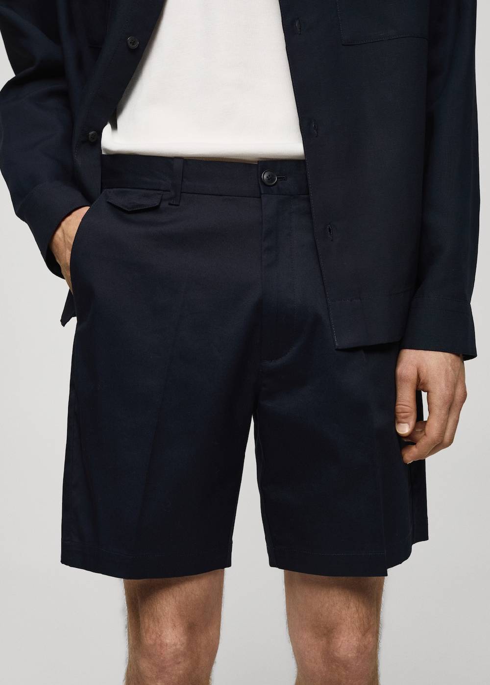 Mango Slim Fit-Bermudashorts aus Baumwolle Letzter Tag