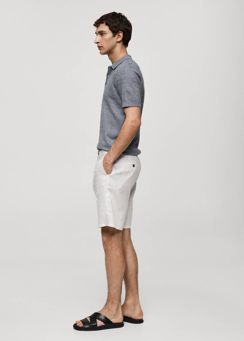 Mango Kurzärmliges Strick-Poloshirt Zeitbegrenzte Promotion