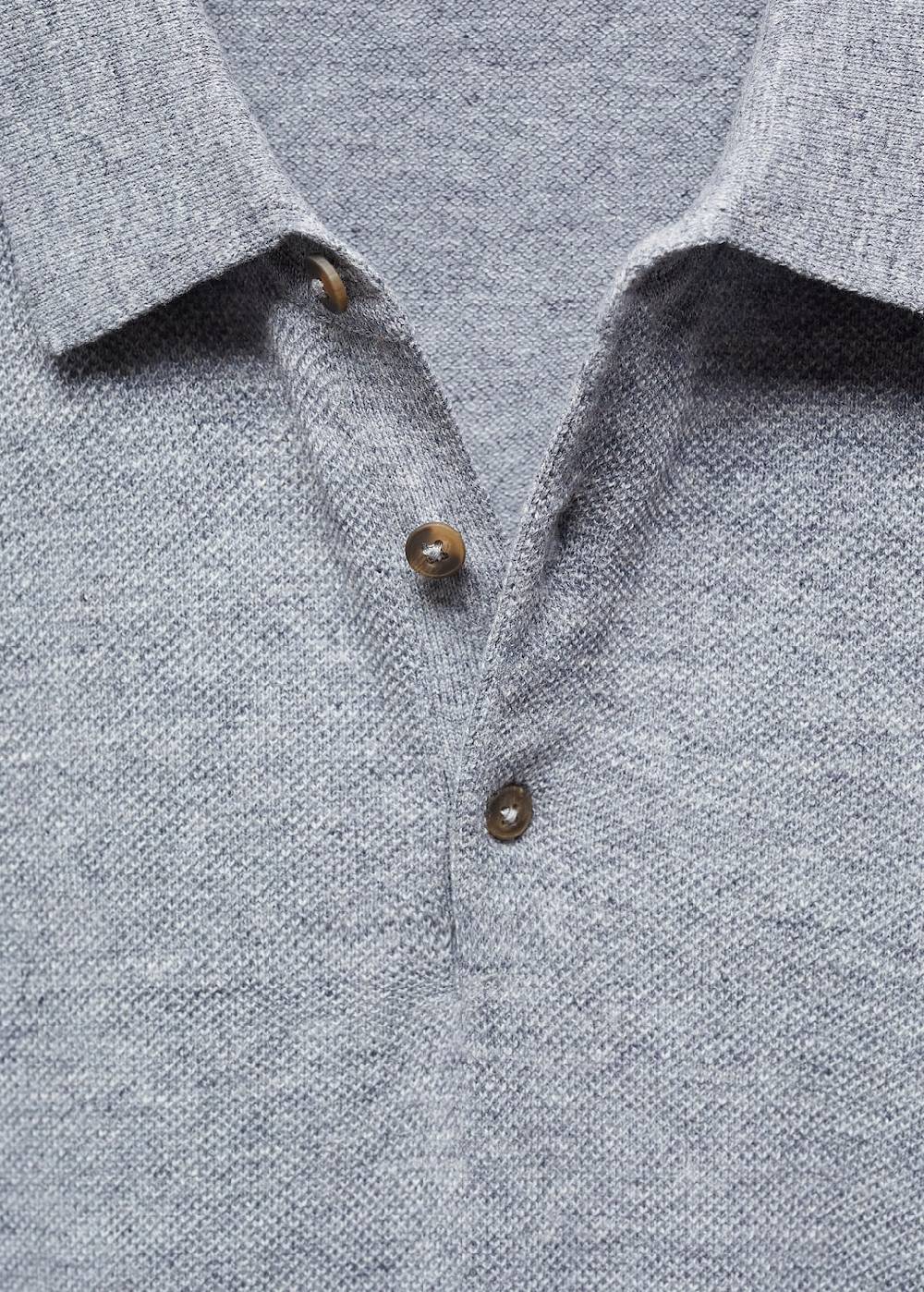 Mango Kurzärmliges Strick-Poloshirt Zeitbegrenzte Promotion
