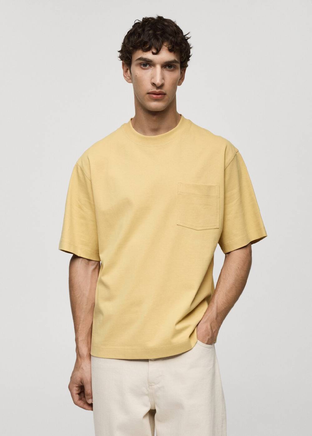 Mango T-Shirt aus 100 % Baumwolle mit Tasche Bis zu 65% Rabatt