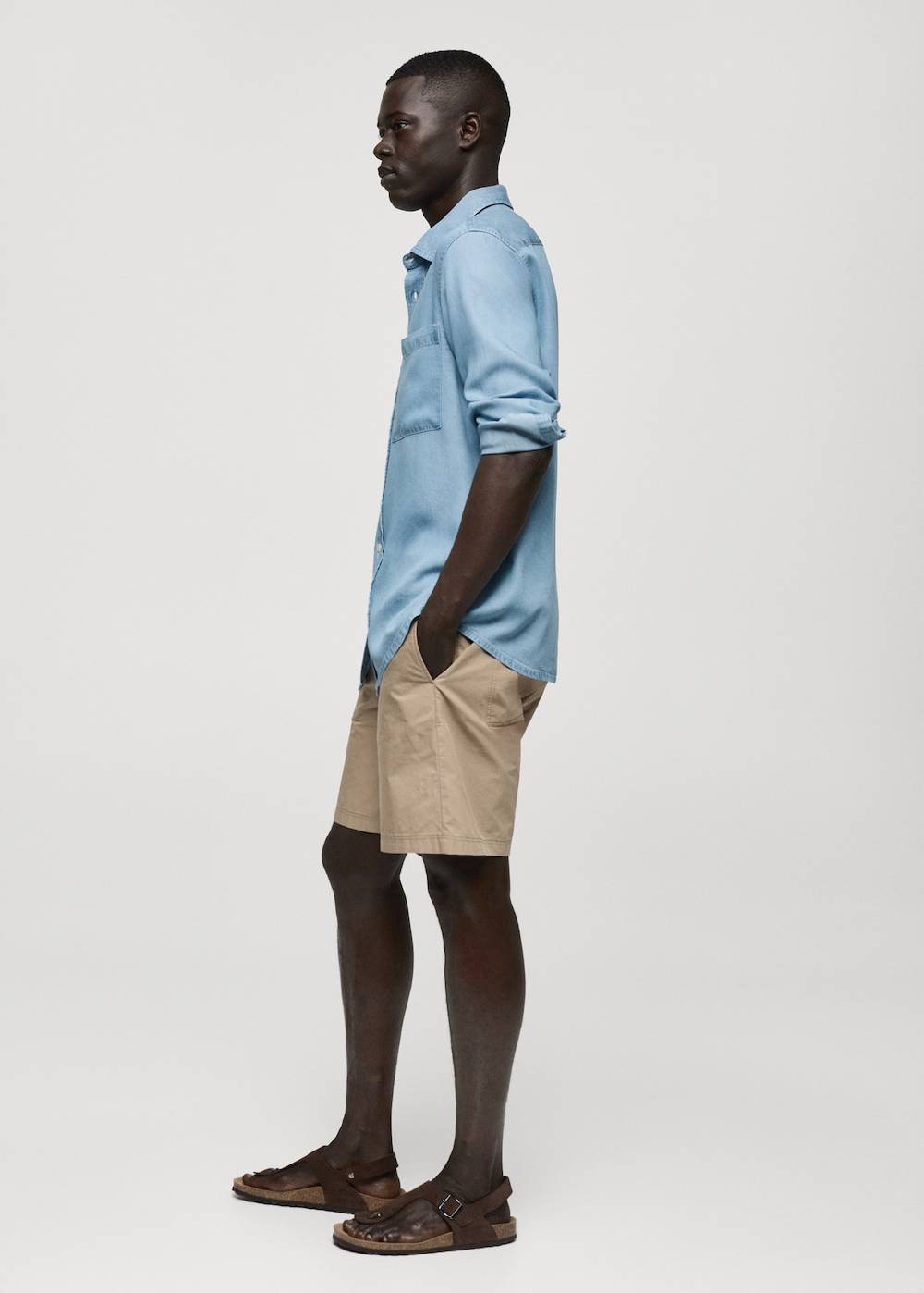 Mango Regular-Fit-Hemd aus 100 % Tencel Sonderangebot der Fabrik
