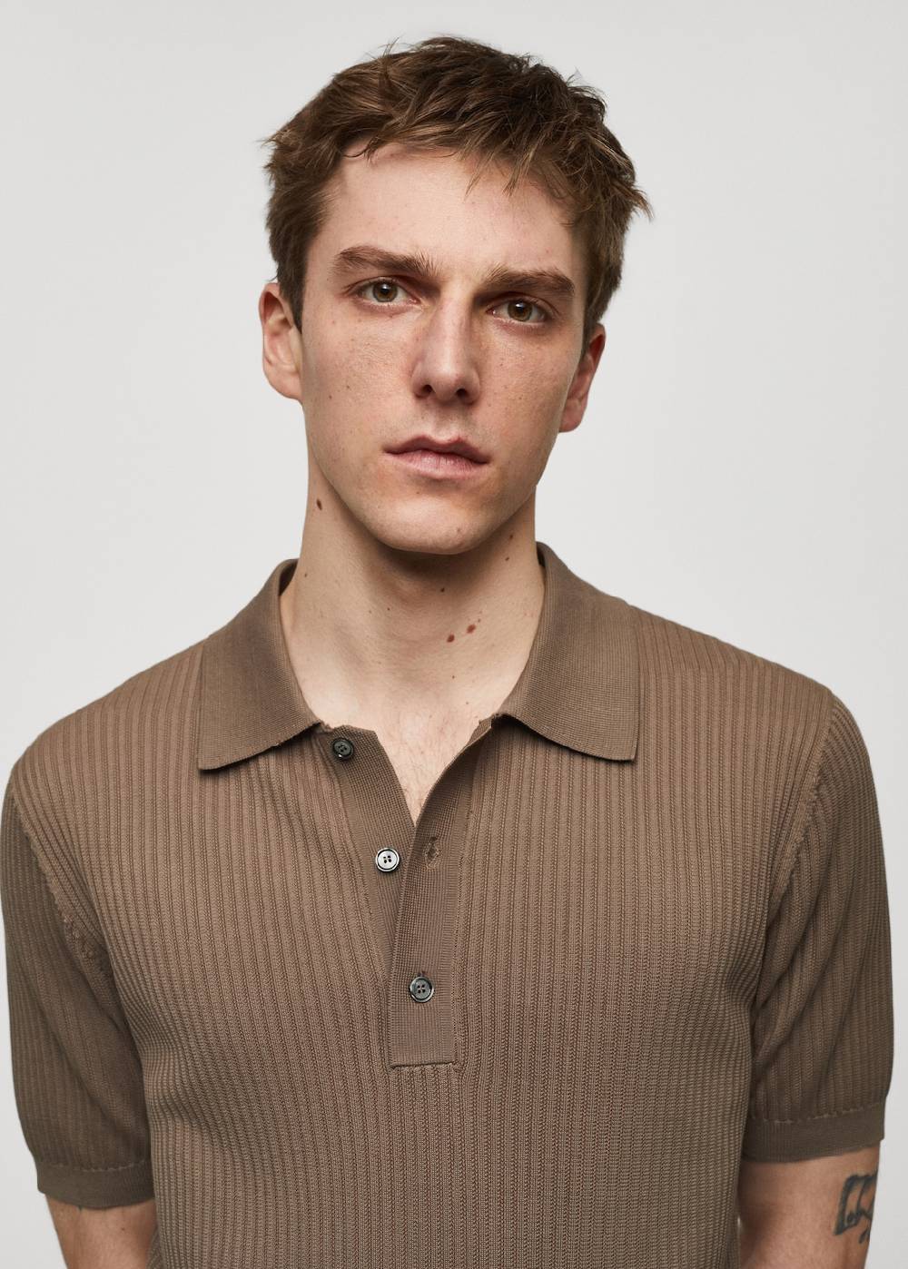 Mango Strick-Poloshirt aus Baumwolle Nur noch ein Tag übrig