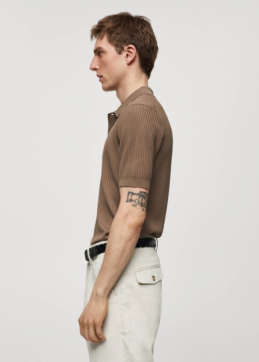 Mango Strick-Poloshirt aus Baumwolle Nur noch ein Tag übrig