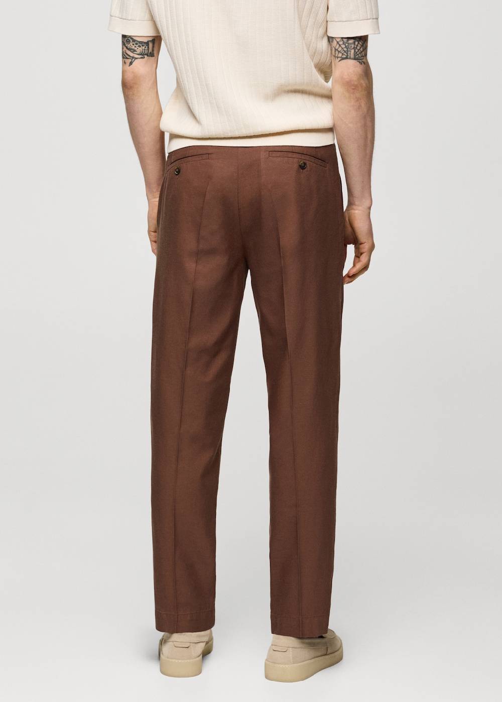 Mango Bundfaltenhose aus Lyocell mit Baumwolle Fabrikladen