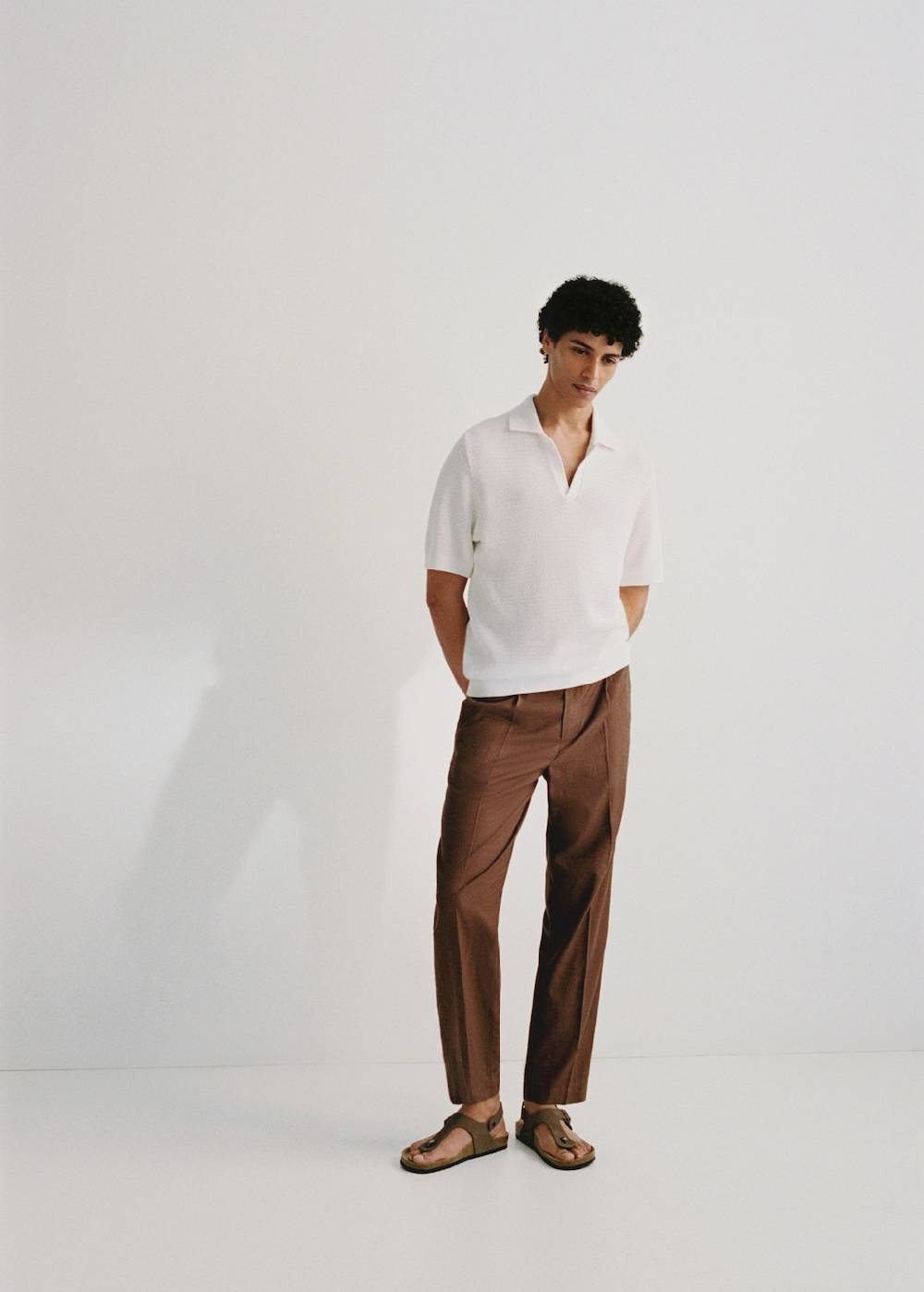 Mango Bundfaltenhose aus Lyocell mit Baumwolle Fabrikladen