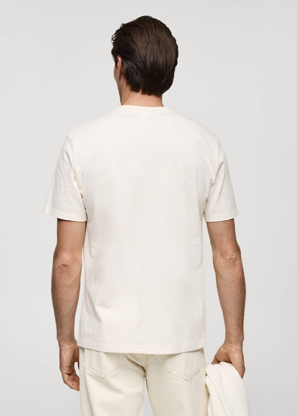 Mango Gemustertes Regular-Fit-T-Shirt aus Baumwolle 50% Rabatt für begrenzte Zeit