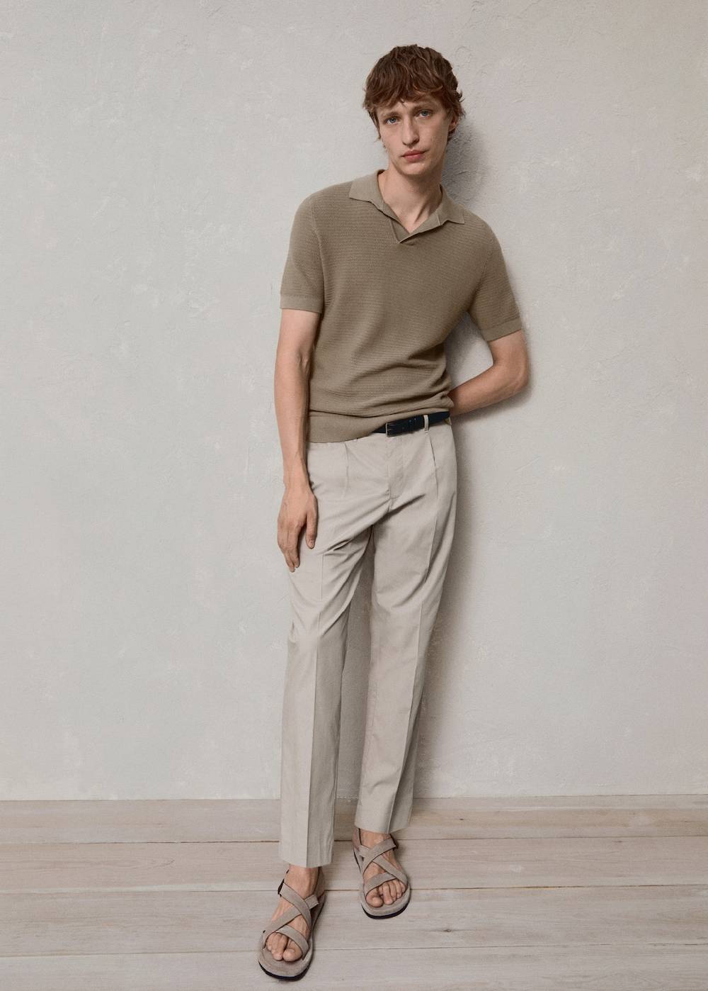 Mango Slim-Fit-Bundfaltenhose aus Lyocell Auslauf