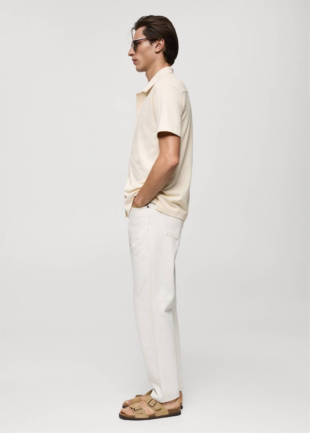 Mango Geknöpftes Regular Fit-Poloshirt mit Struktur Hotsell