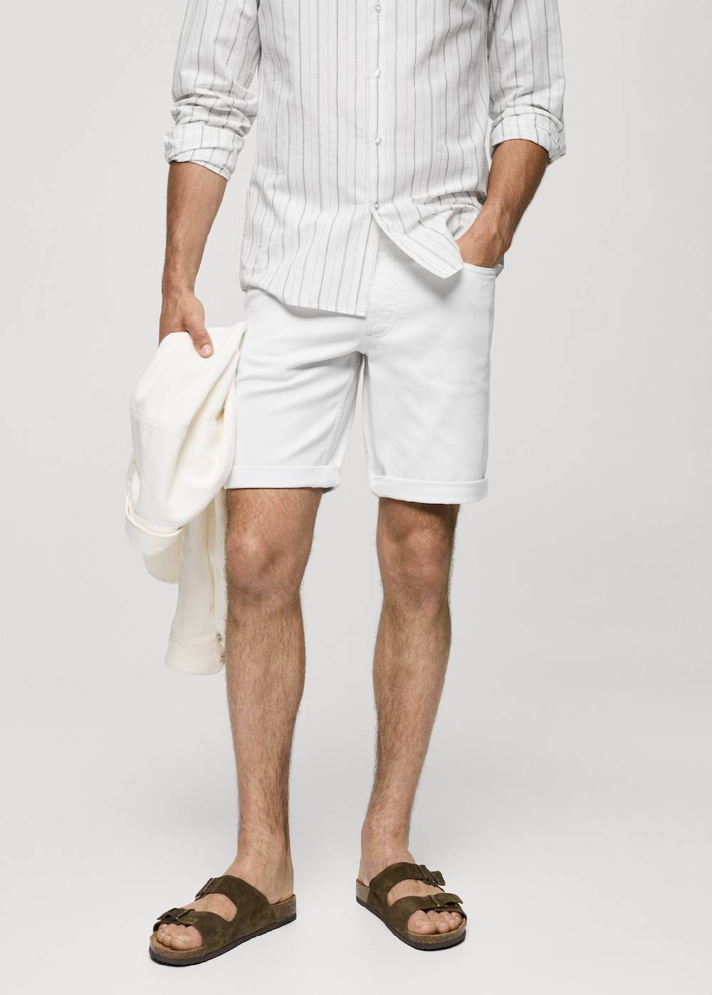 Mango Slim Fit-Jeans-Bermudashorts Schlussverkauf