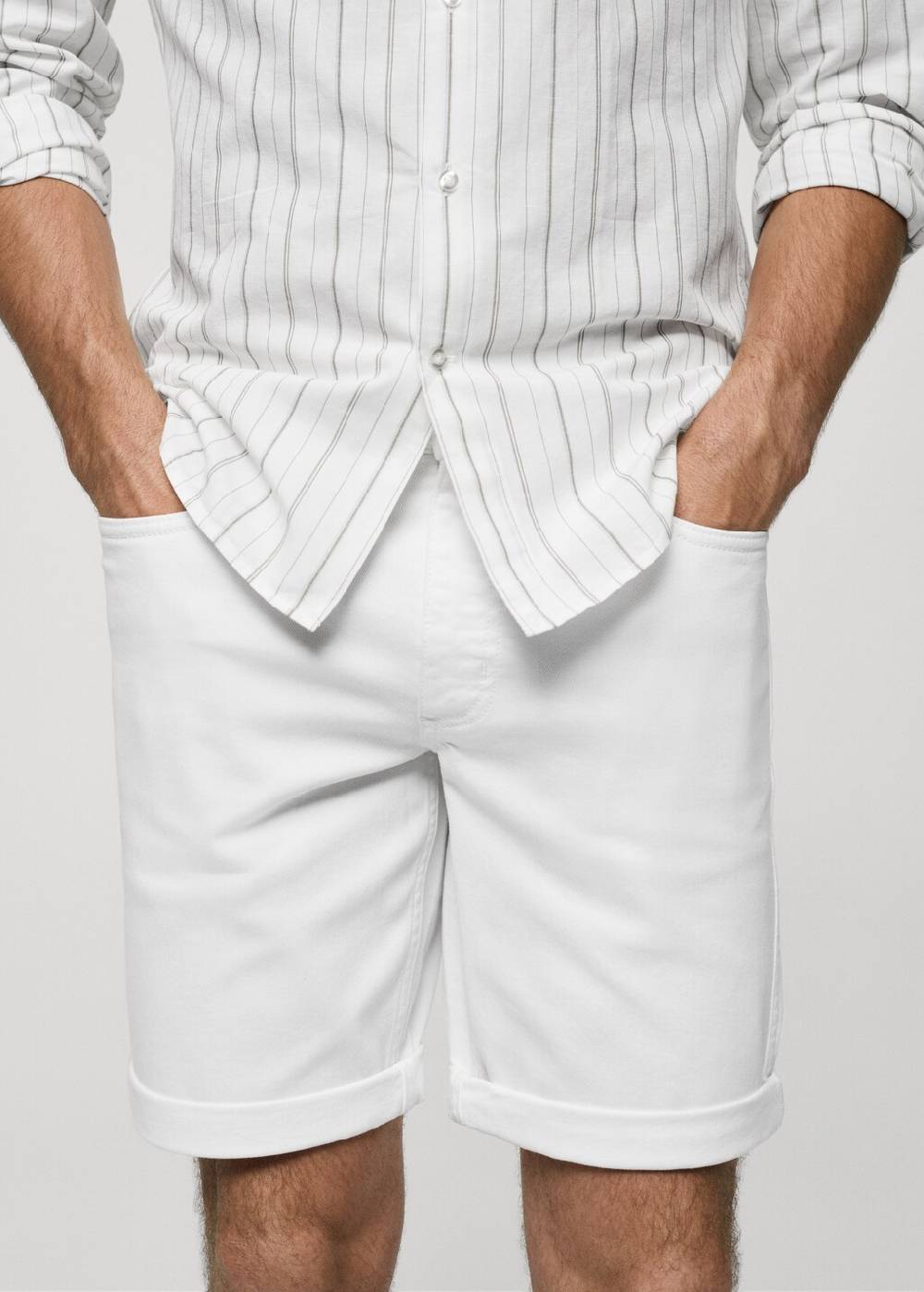 Mango Slim Fit-Jeans-Bermudashorts Schlussverkauf
