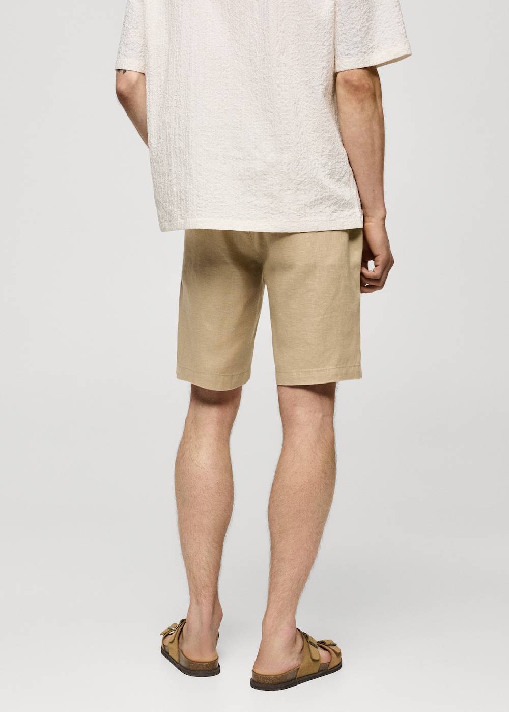 Mango Bermudashorts aus 100 % Leinen mit Kordel Kostenloser Versand