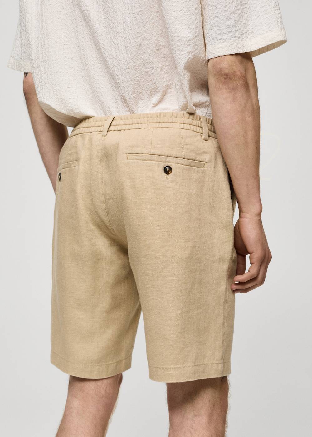 Mango Bermudashorts aus 100 % Leinen mit Kordel Kostenloser Versand
