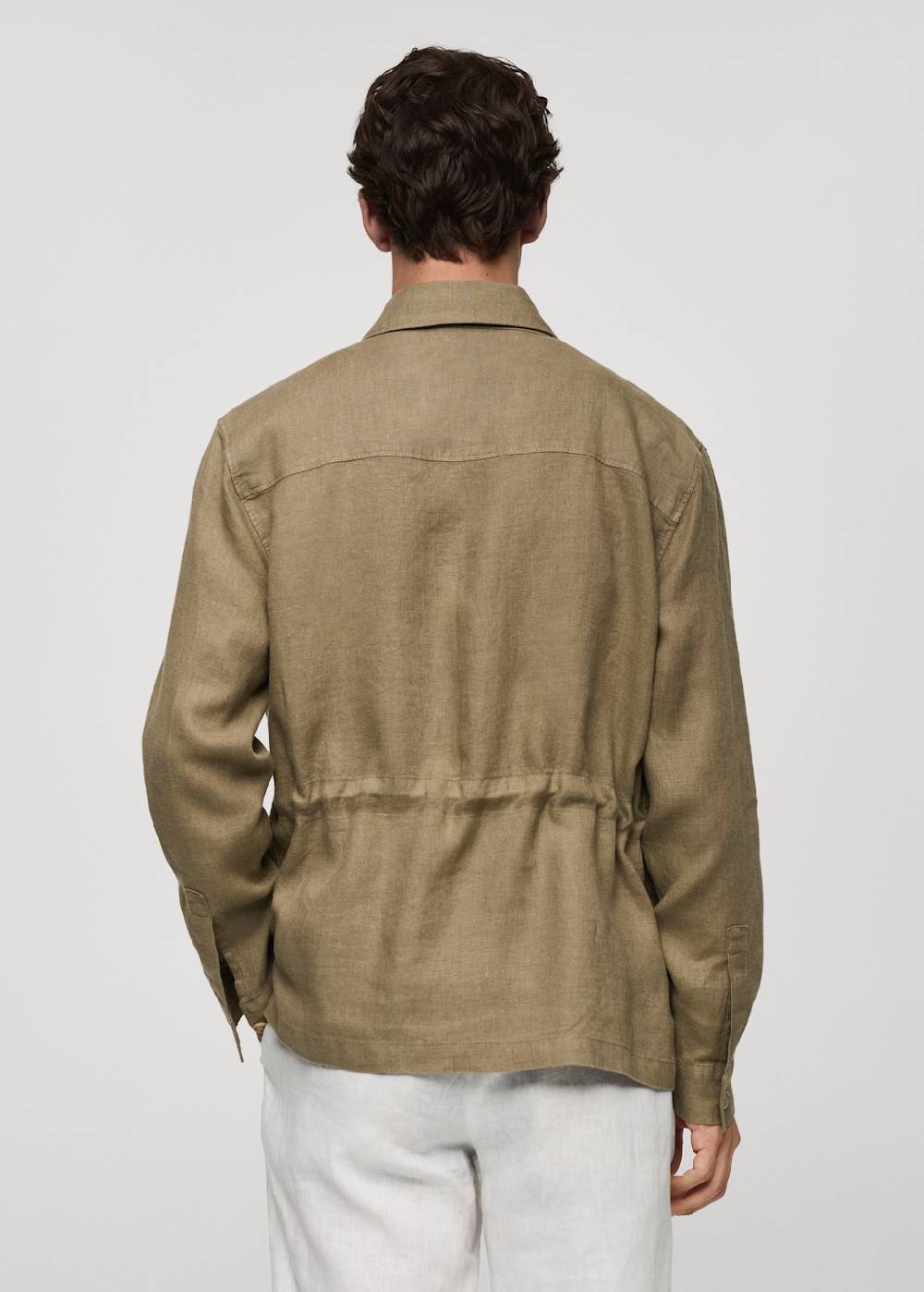 Mango Overshirt mit Taschen aus 100 % Leinen Fabrik Onlineshop