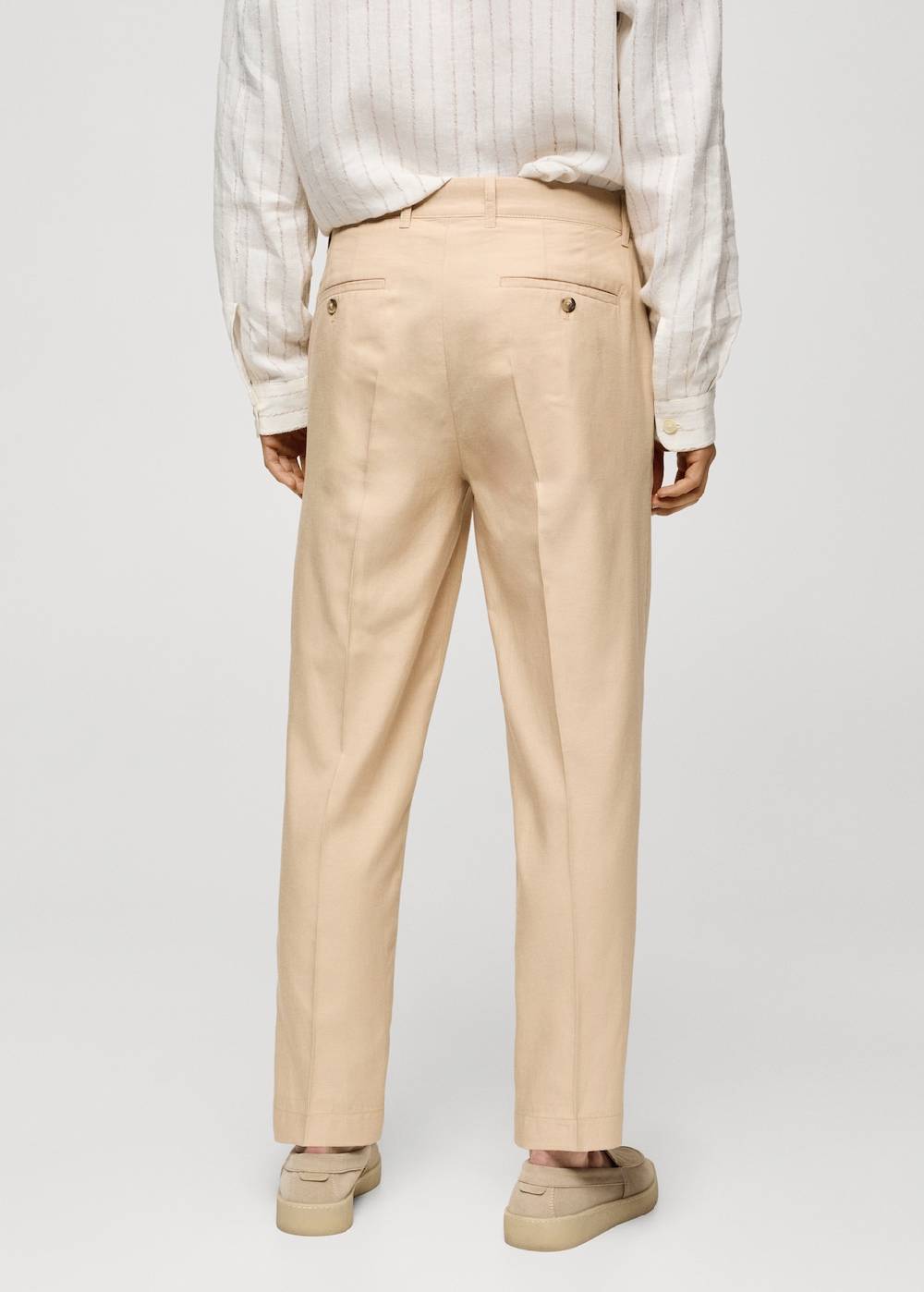 Mango Bundfaltenhose aus Lyocell mit Baumwolle Rabatt