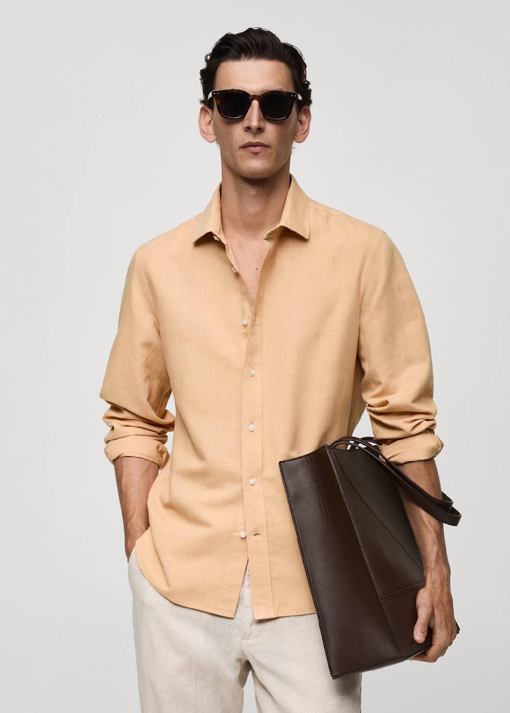 Mango Classic Fit-Leinenhemd Günstig kaufen
