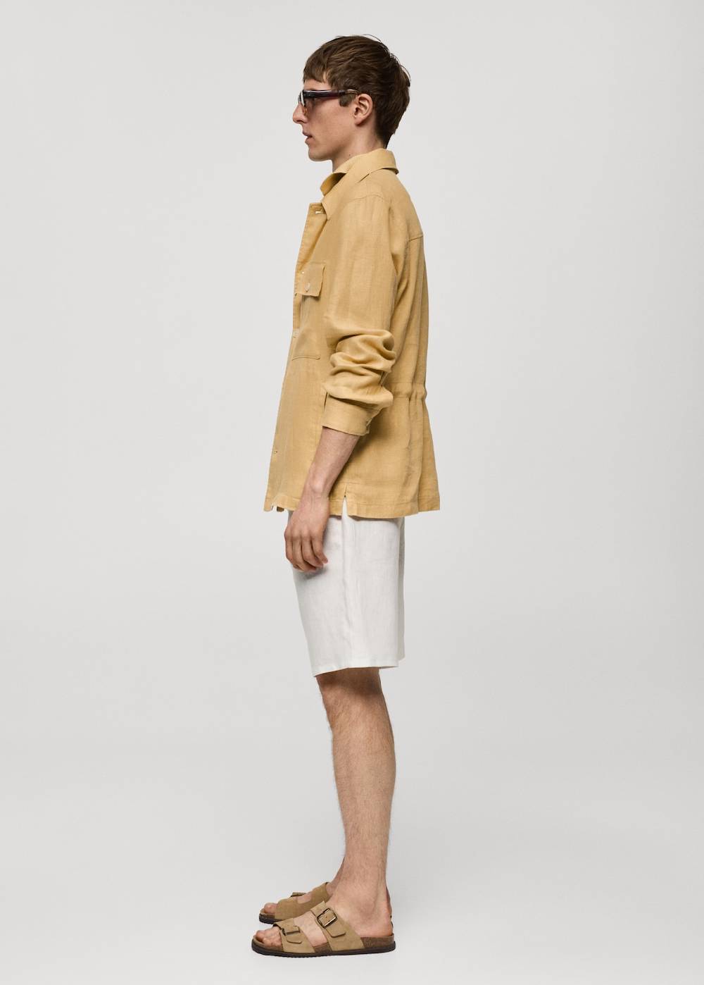Mango Overshirt mit Taschen aus 100 % Leinen Preisnachlass