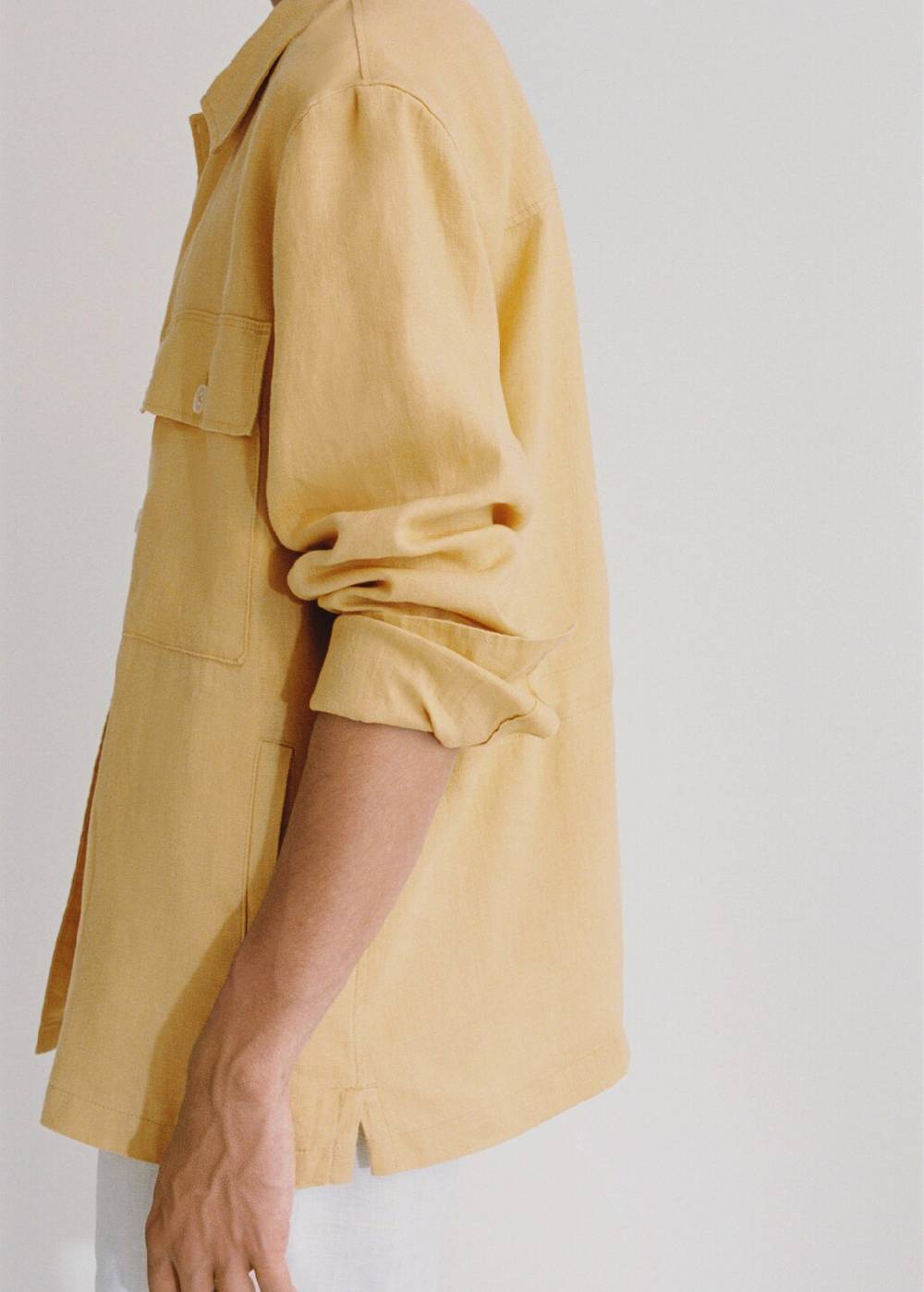 Mango Overshirt mit Taschen aus 100 % Leinen Preisnachlass