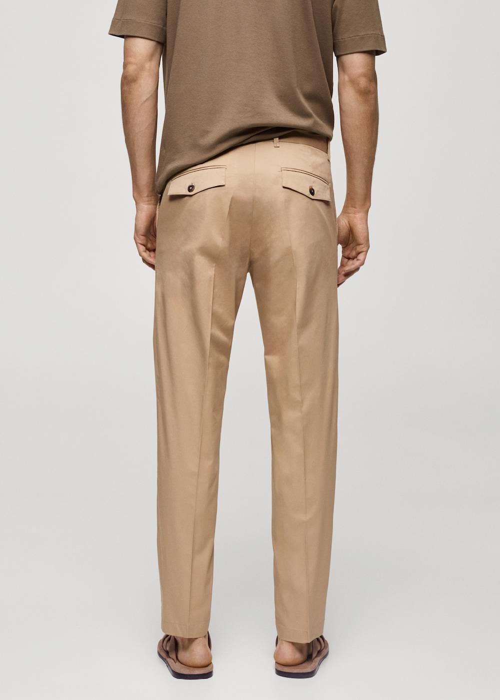 Mango Regular Fit-Baumwollhose mit Struktur Black Friday