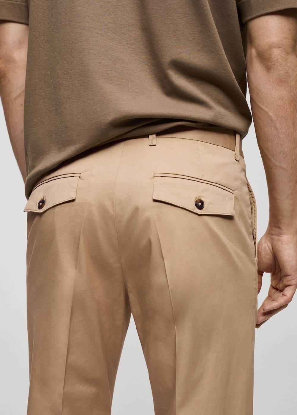 Mango Regular Fit-Baumwollhose mit Struktur Black Friday