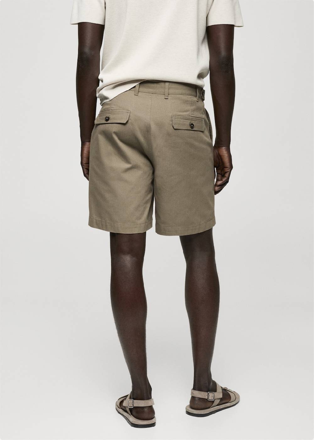 Mango Bermudashorts aus 100 % Baumwolle mit Fischgratmuster Cyber Monday