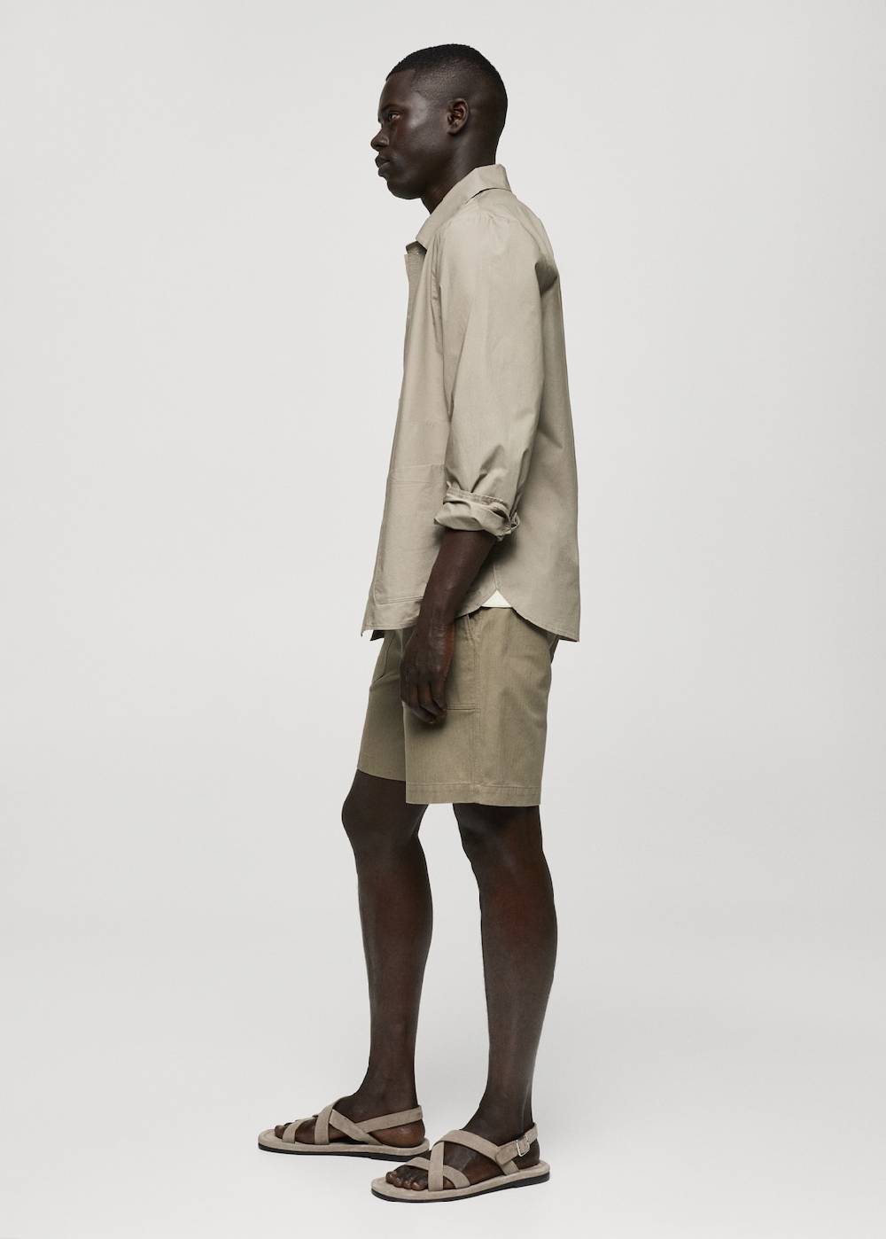 Mango Bermudashorts aus 100 % Baumwolle mit Fischgratmuster Cyber Monday
