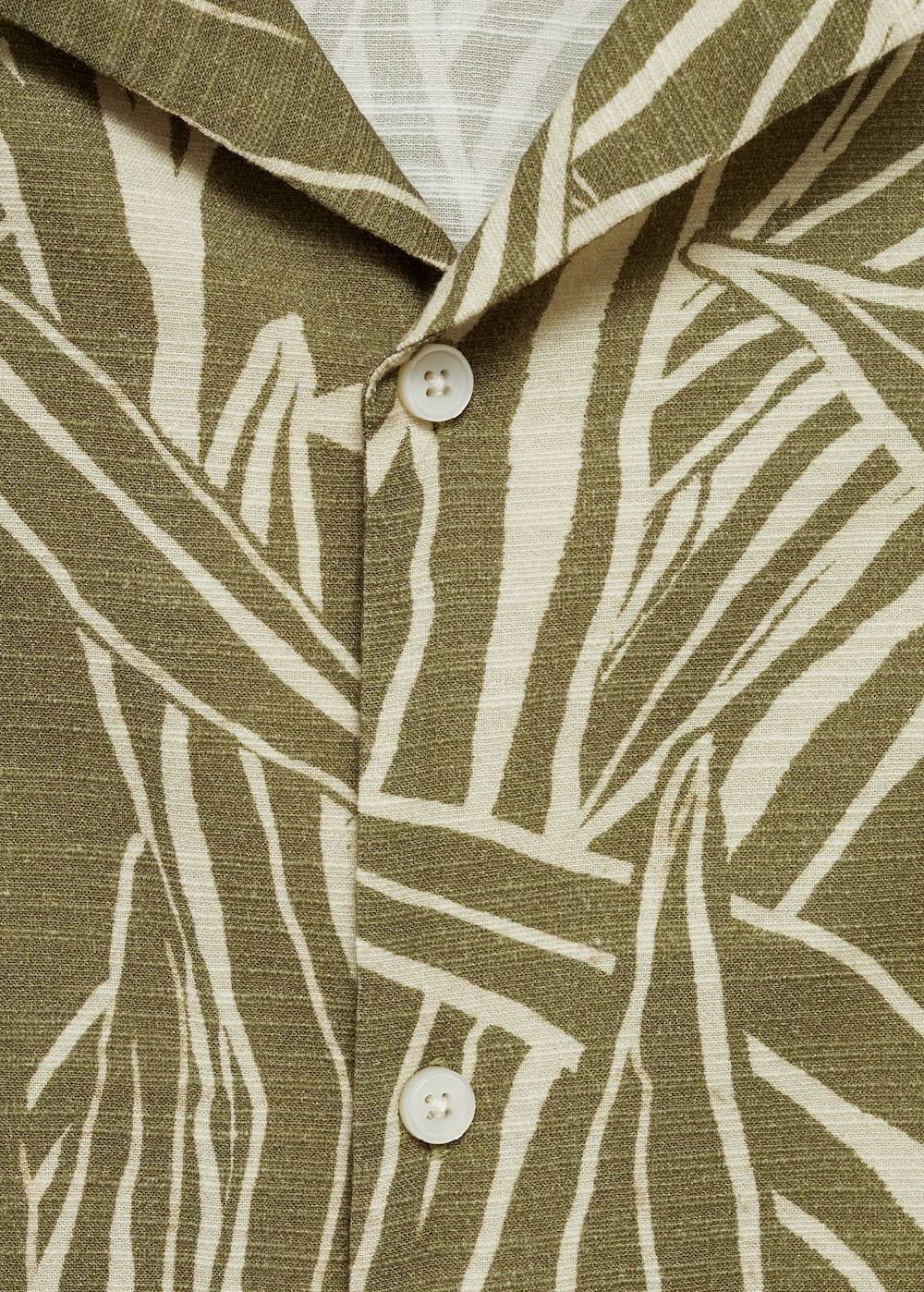 Mango Regular Fit-Hemd mit Blattmotiv Online Outlet