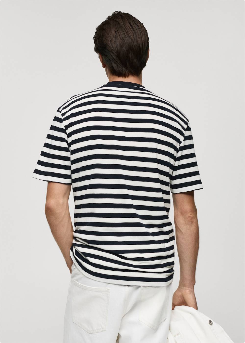 Mango Gestreiftes Regular-Fit-T-Shirt aus 100 % Baumwolle Zeitlich begrenztes Angebot