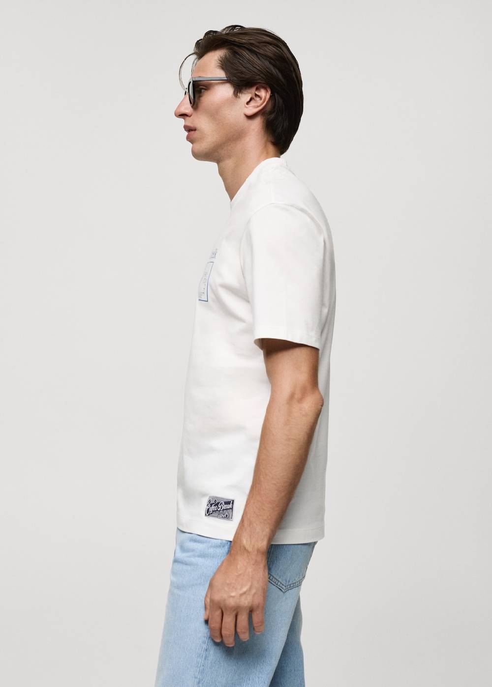 Mango Gemustertes Regular-Fit-T-Shirt aus Baumwolle Saisonale Angebote