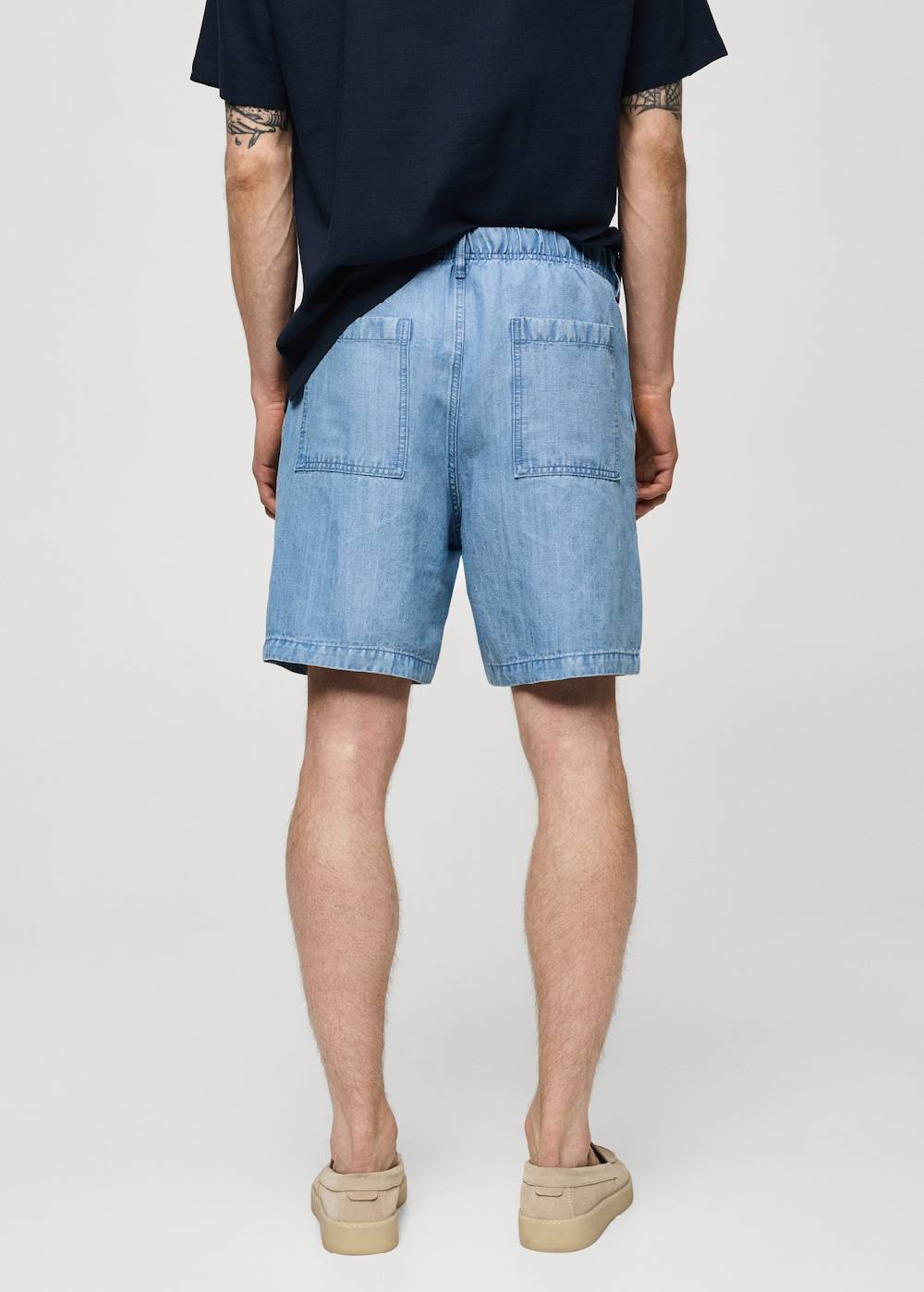 Mango Bundfalten-Bermudashorts aus Hanf mit Lyocell Bis zu 60% Rabatt