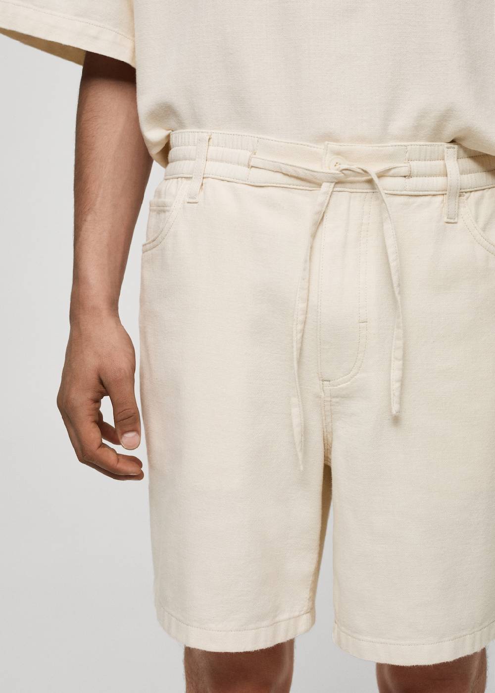 Mango Baumwoll-Bermudashorts mit Kordelzug Bis zu 65% Rabatt
