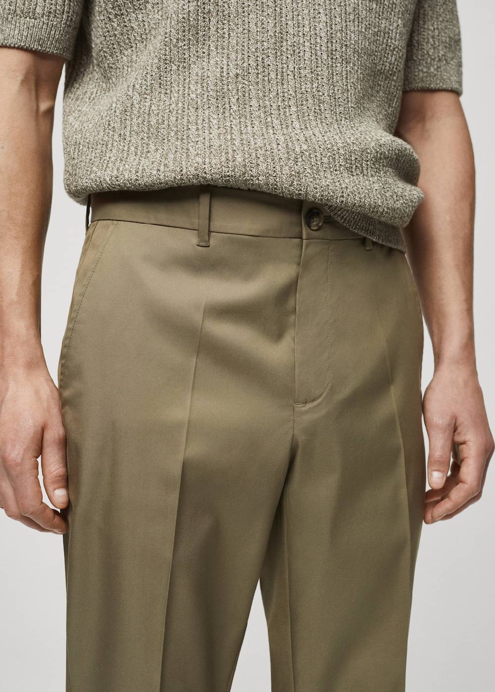 Mango Slim Fit-Hose aus Lyocell Sonderangebot der Fabrik