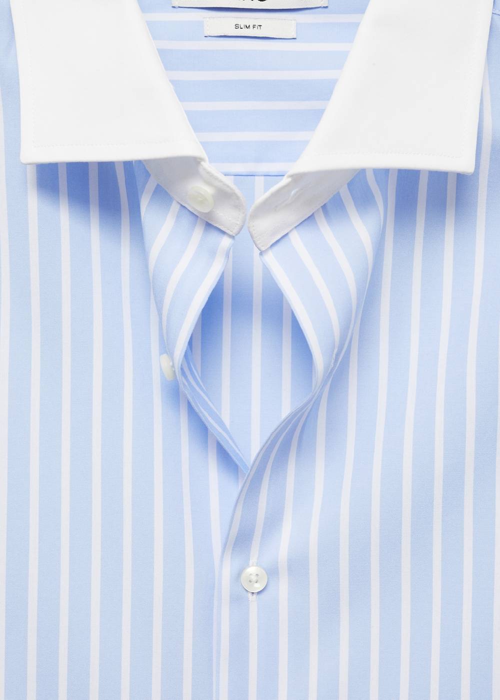 Mango Gestreiftes Slim-Fit-Anzughemd Super Rabatt