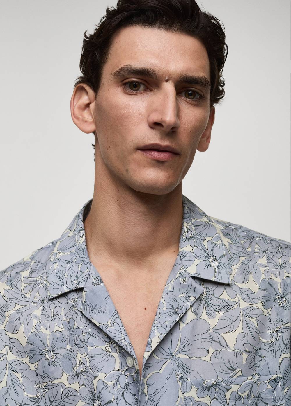 Mango Hemd aus 100 % Baumwolle mit Blumenprint Clearance-Verkauf