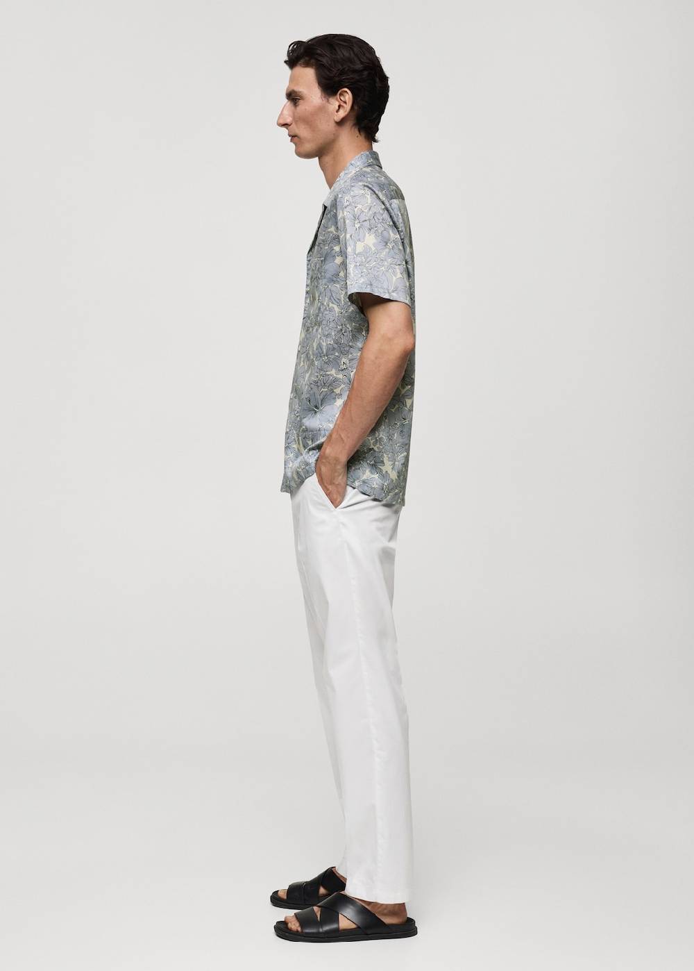 Mango Hemd aus 100 % Baumwolle mit Blumenprint Clearance-Verkauf