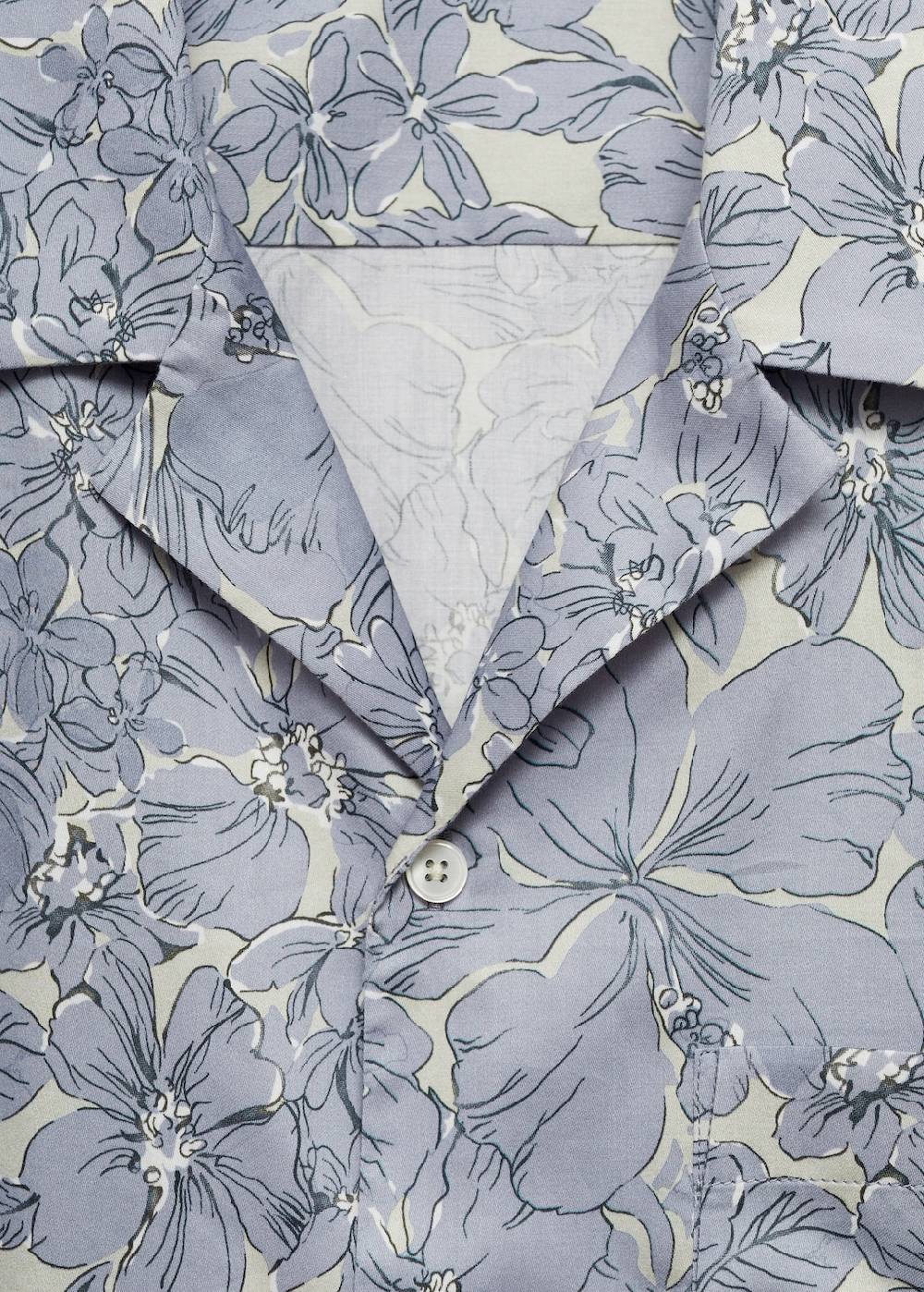 Mango Hemd aus 100 % Baumwolle mit Blumenprint Clearance-Verkauf