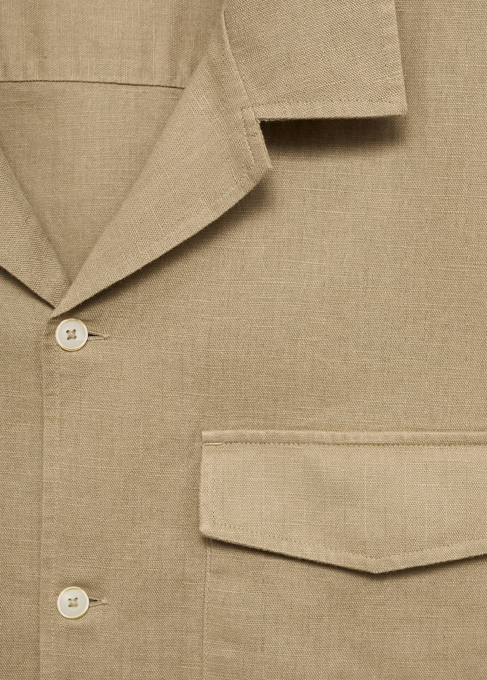 Mango Regular Fit-Hemd aus Leinen mit Baumwolle Begrenzt auf 3 Tage