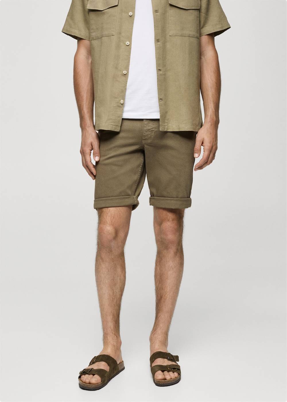 Mango Slim Fit-Jeans-Bermudashorts Im Verkauf