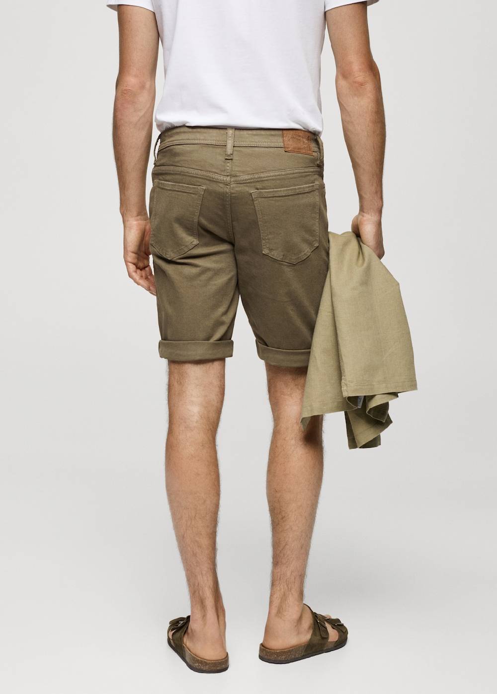Mango Slim Fit-Jeans-Bermudashorts Im Verkauf