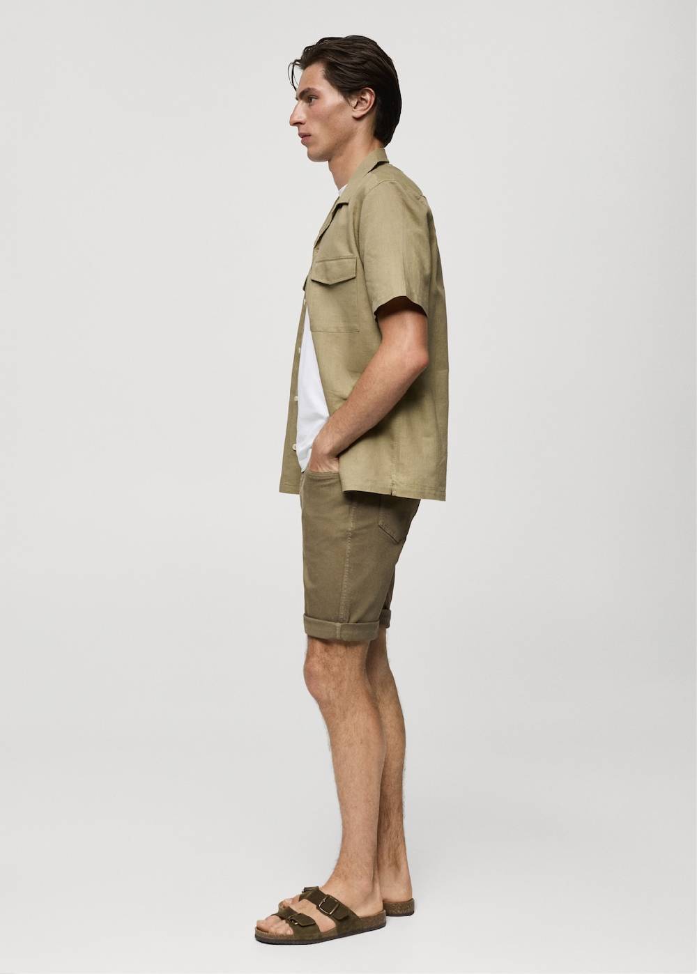 Mango Slim Fit-Jeans-Bermudashorts Im Verkauf