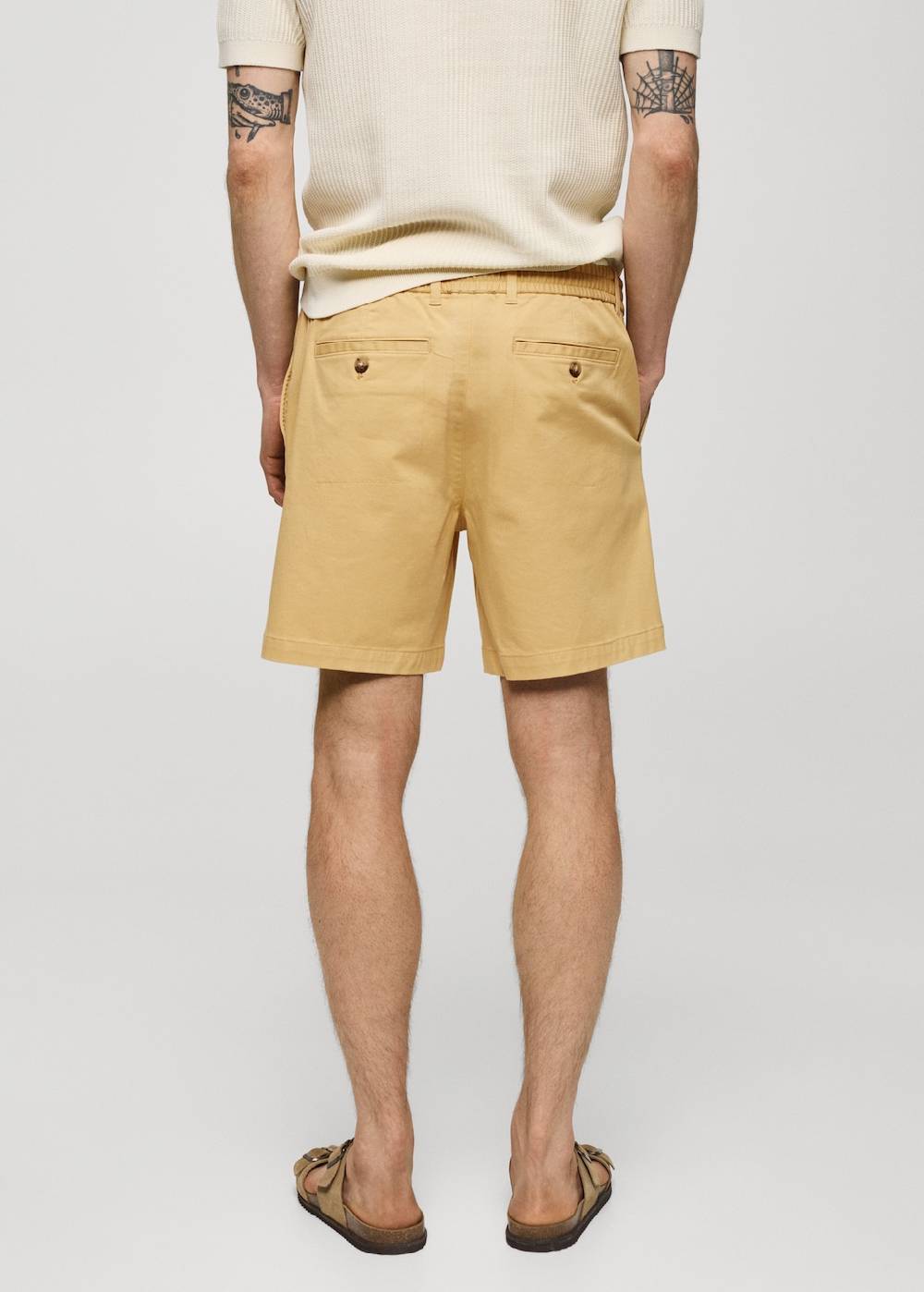 Mango Baumwoll-Bermudashorts mit Kordelzug Auslauf
