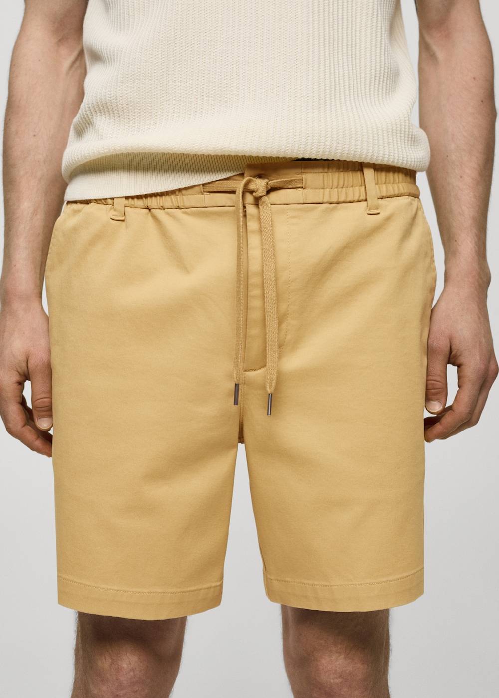 Mango Baumwoll-Bermudashorts mit Kordelzug Auslauf