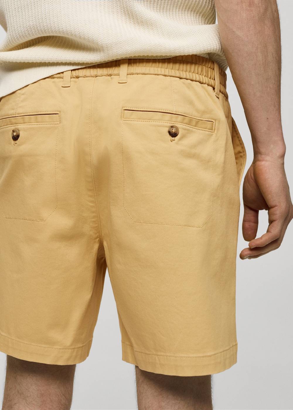 Mango Baumwoll-Bermudashorts mit Kordelzug Auslauf