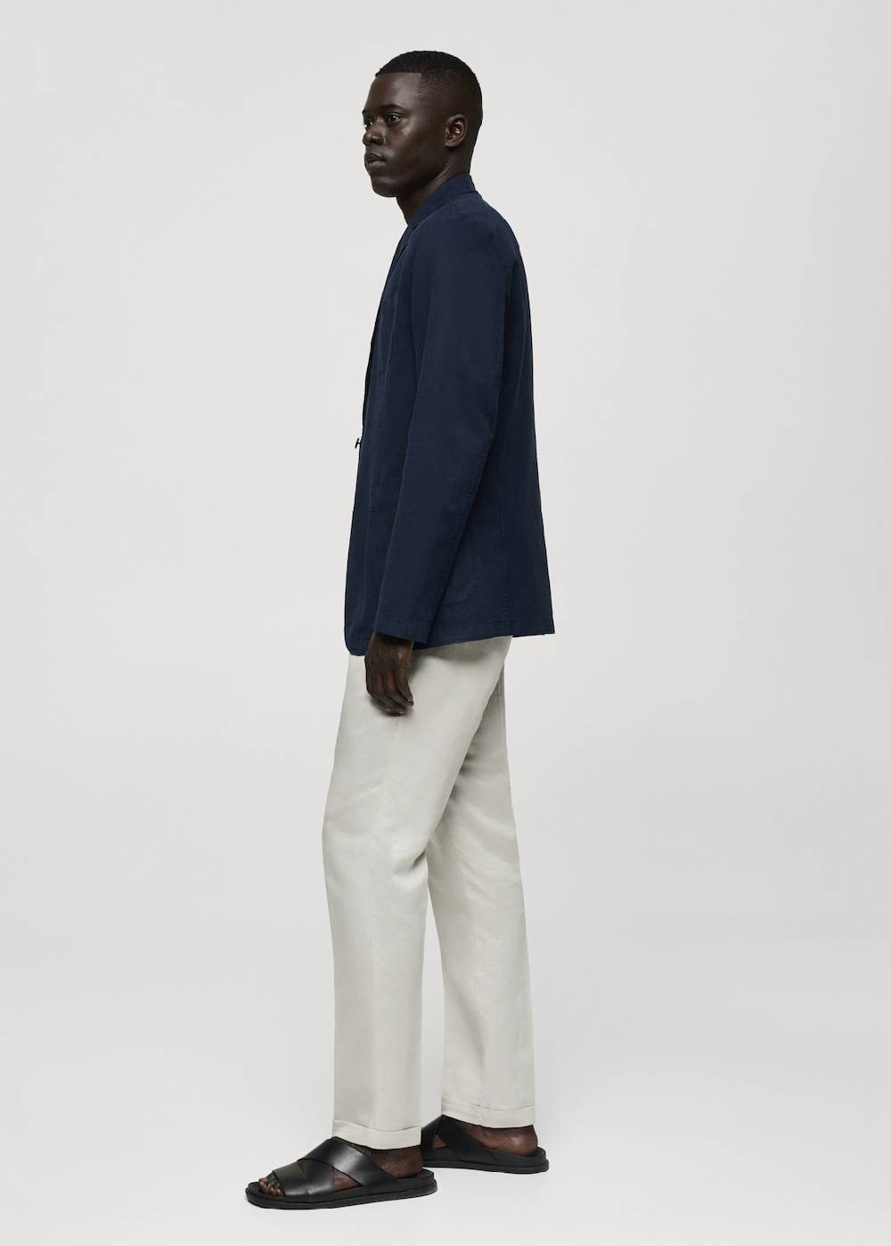 Mango Slim Fit Blazer aus Leinen mit Baumwolle Angebote