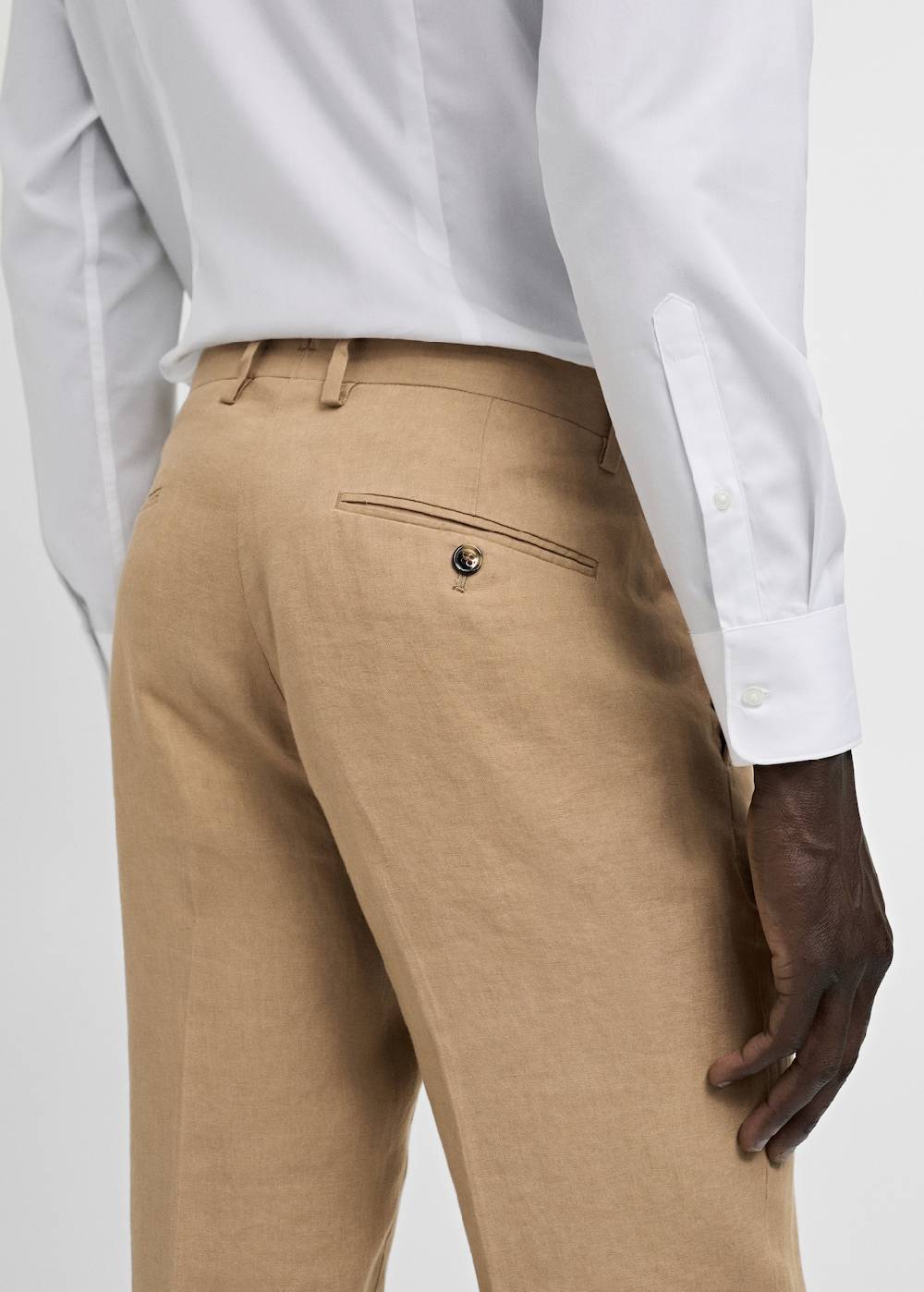 Mango Slim-Fit-Anzughose aus 100 % Leinen im Angebot