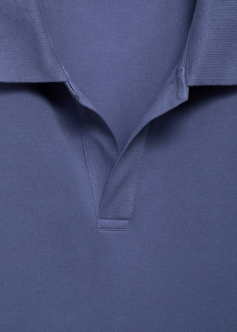 Mango Slim Fit-Poloshirt aus Baumwoll-Piqué Schlussverkauf