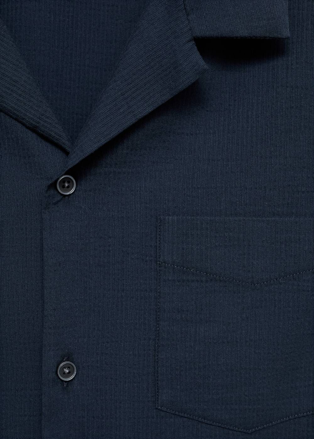 Mango Regular-Fit-Hemd aus 100 % Seersucker-Baumwolle Fabrikverkauf