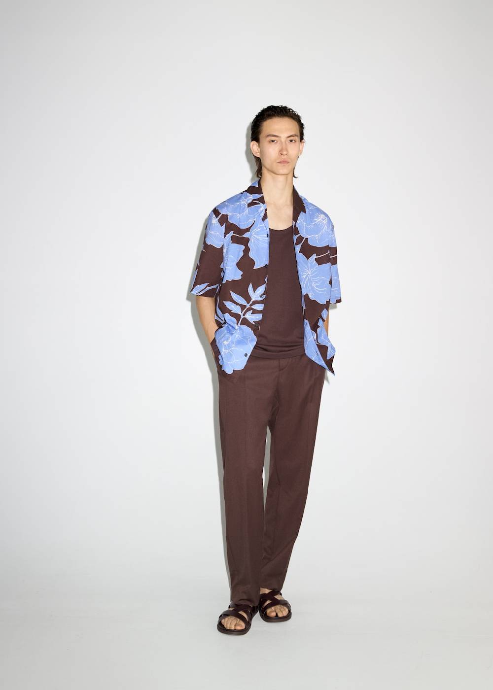 Mango Gemustertes Regular Fit-Baumwollhemd Fabrik Onlineshop